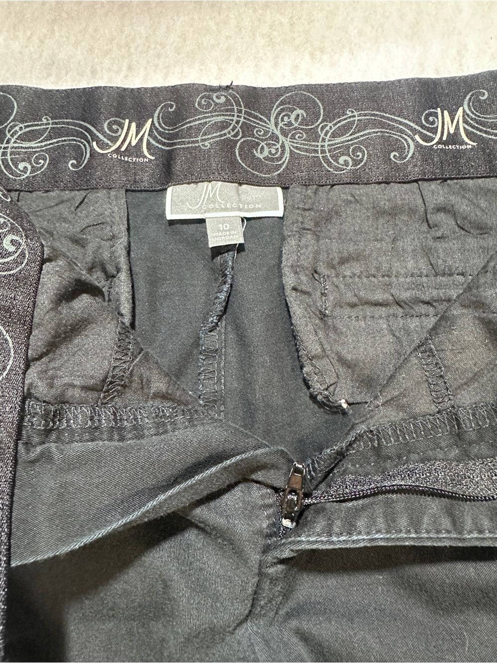 JM Collection Dark Navy Wide-Leg Jeans size 10 - Picture 2 of 7